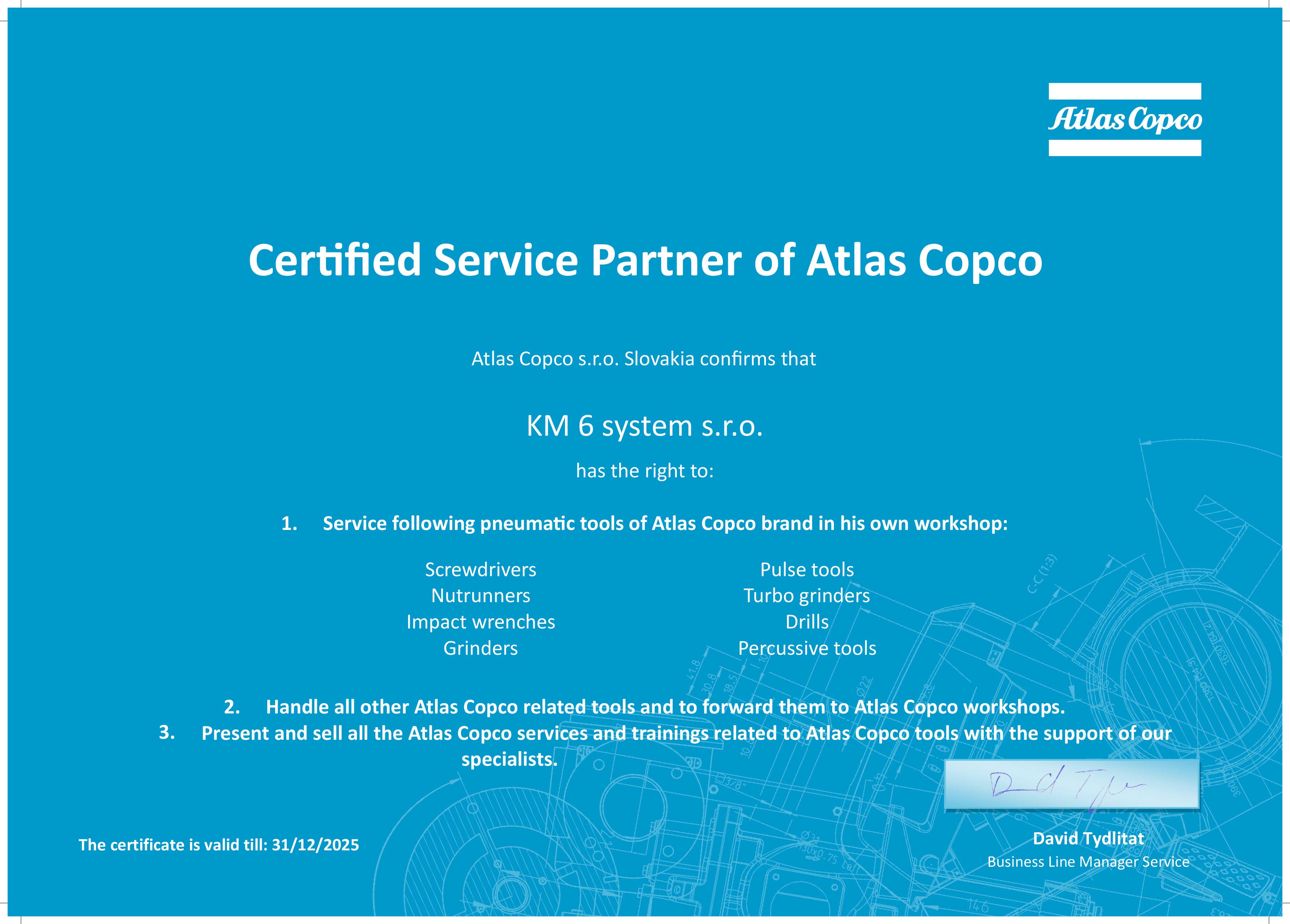 Certifikovaný servisní partner Atlas Copco